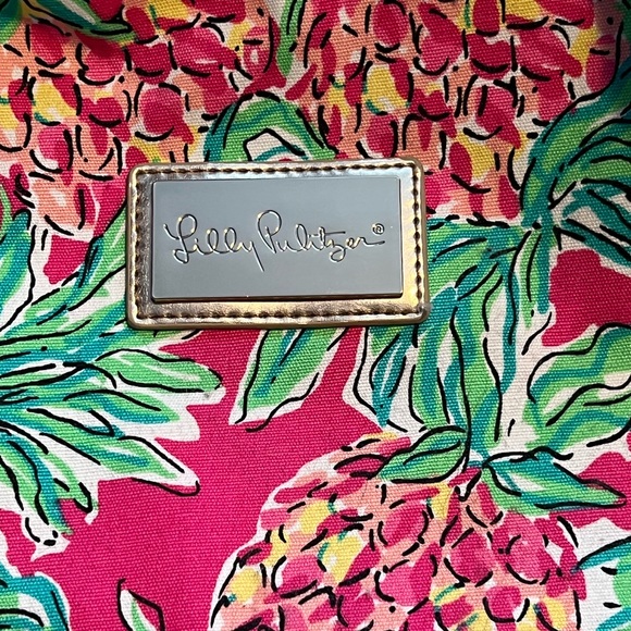 Lilly Pulitzer Shoreline Tote Bag - Orchid Pink Spike the Lumch EUC - Picture 2 of 12